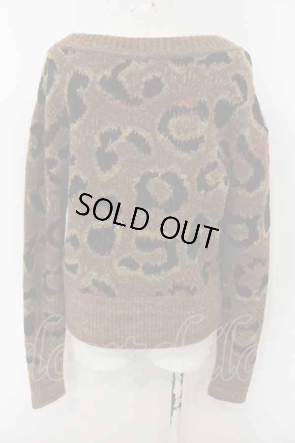 画像4: ヴィヴィアンウエストウッド 中古 / レオパードジャガードニット 00 ブラウン  O-25-01-19-013-to-IG-ZH (4)