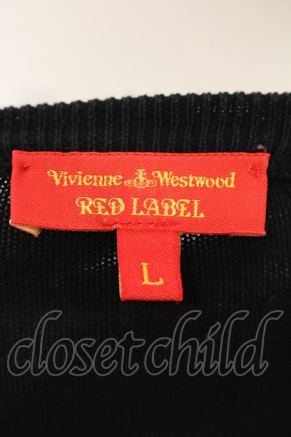 画像5: ヴィヴィアンウエストウッド 中古 / カラーオーブ刺繍ロングカーディガン L ブラック  O-25-01-19-017-to-IG-ZY (5)