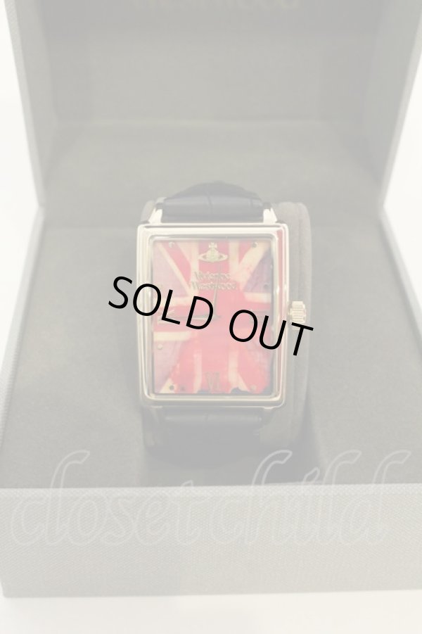 画像2: ヴィヴィアンウエストウッド / ユニオンジャック腕時計  ゴールドxブラック  O-25-01-26-029-gd-YM-OS (2)