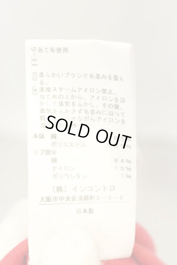 画像6: ヴィヴィアンウエストウッド / コットンベロアハーフジップトップス 00 レッドXブラック  O-25-01-26-003-to-YM-ZH (6)