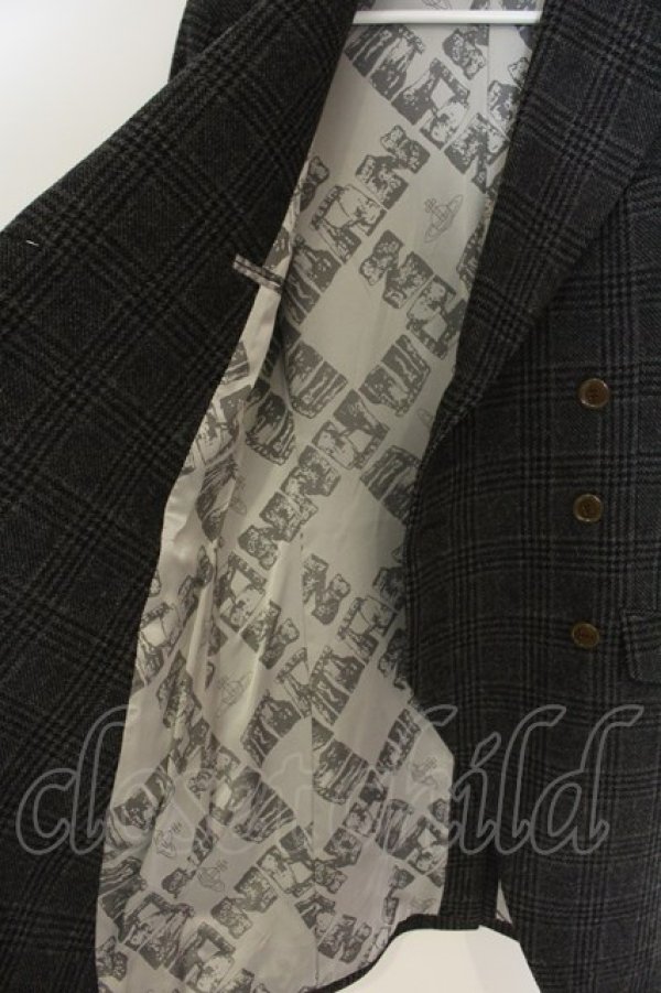 画像5: ヴィヴィアンウエストウッド MAN / ダブルチェスターコート 44 グレー  O-25-01-26-007-sk-YM-ZH (5)