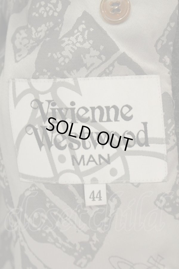 画像8: ヴィヴィアンウエストウッド MAN / ダブルチェスターコート 44 グレー  O-25-01-26-007-sk-YM-ZH (8)