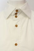 画像2: ヴィヴィアンウエストウッド MAN / 単色オーブ刺繍高襟シャツ 6 ホワイト  O-25-01-26-014-bl-YM-OS (2)