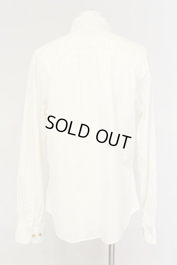 画像4: ヴィヴィアンウエストウッド MAN / 単色オーブ刺繍高襟シャツ 6 ホワイト  O-25-01-26-014-bl-YM-ZH (4)