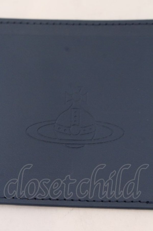 画像3: ヴィヴィアンウエストウッド 中古 / レザーラウンドミラー  ネイビーxオレンジ  O-25-02-09-023-gd-YM-ZH (3)