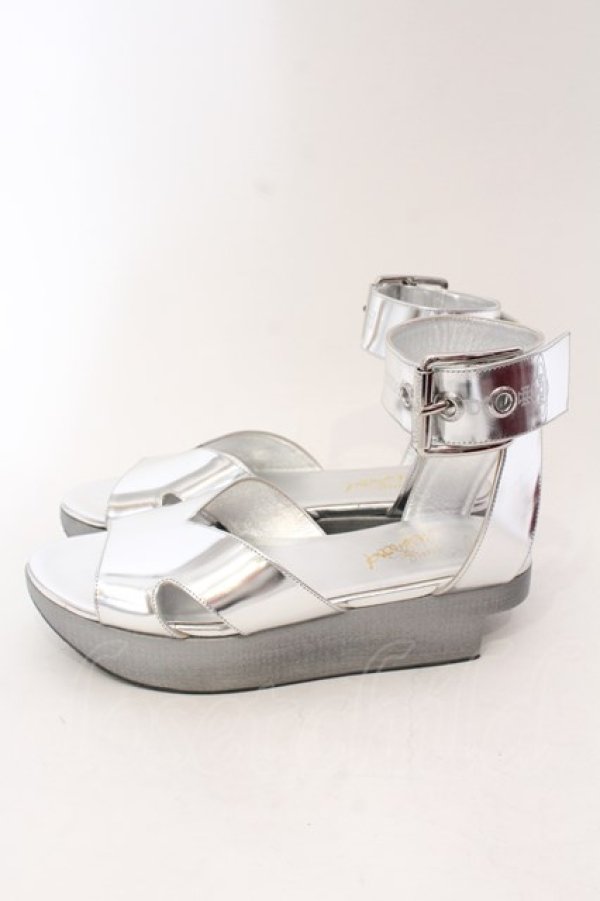 画像3: ヴィヴィアンウエストウッド 中古 / BUCKLE BALERINA サンダル 39(24.5cm) シルバー  O-25-02-09-032-sh-YM-ZH (3)