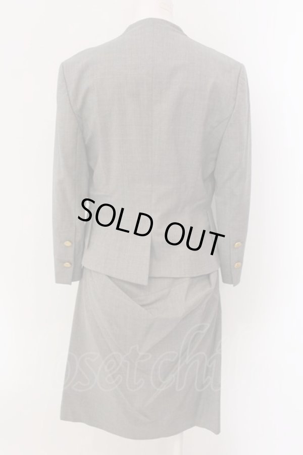 画像4: ヴィヴィアンウエストウッド 中古 / エナメルオーブセットアップ JKT38/SK38 グレー  O-25-02-09-034-su-YM-OS (4)