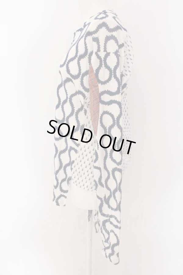 画像2: Worlds End 中古 / スクイグルカットソー  マルチ（ネイビー）  O-25-02-09-039-to-YM-OS (2)