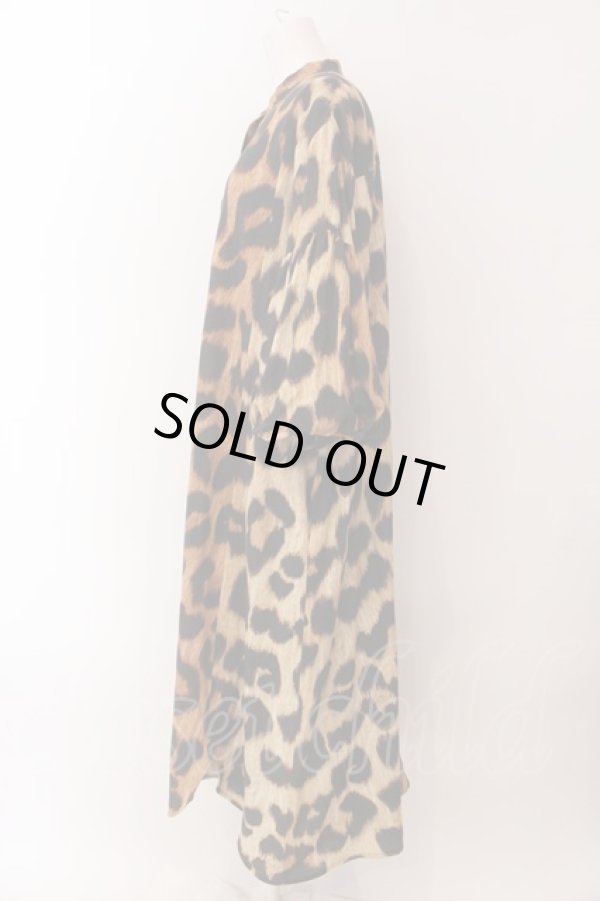 画像3: ヴィヴィアンウエストウッド 中古 / バルーン袖レオパードワンピース 00 ブラウン  O-25-02-09-040-op-YM-ZH (3)