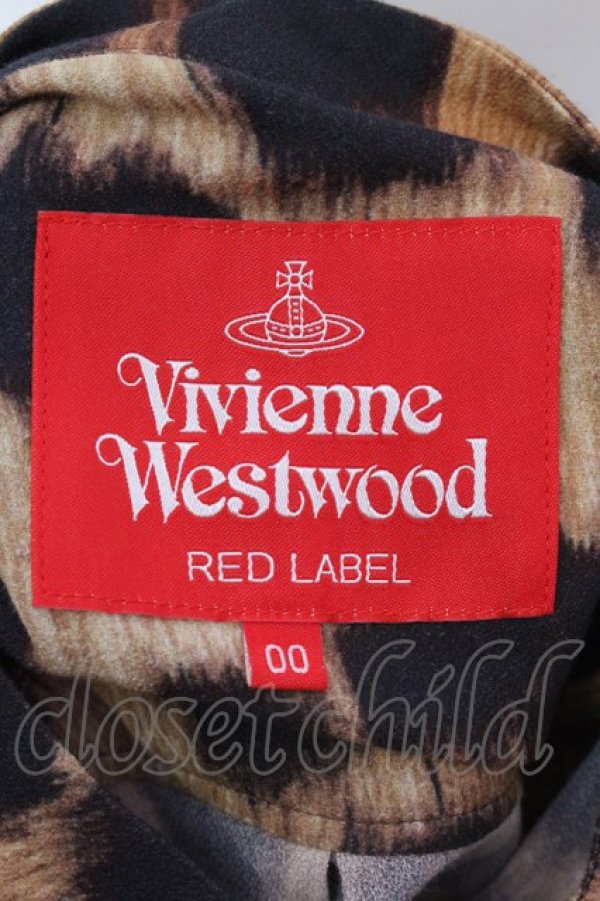 画像5: ヴィヴィアンウエストウッド 中古 / バルーン袖レオパードワンピース 00 ブラウン  O-25-02-09-040-op-YM-ZH (5)