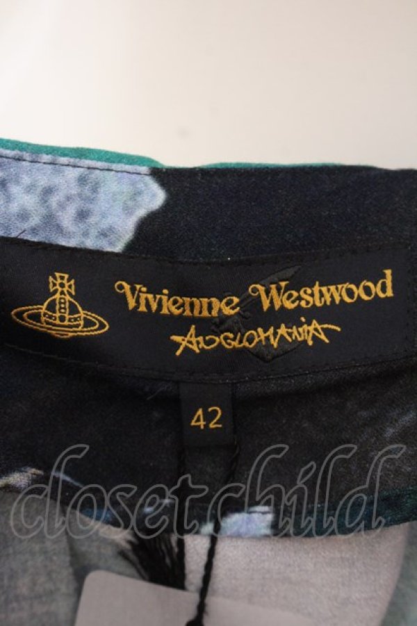 画像5: ANGLOMANIA 中古 / ユニオンジャックプリントトレイルスカート 42 マルチ（グリーン）  O-25-02-09-050-sk-YM-ZI (5)