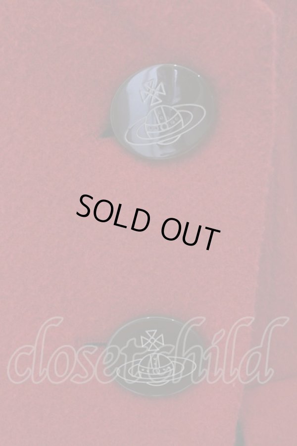 画像2: ヴィヴィアンウエストウッド 中古 / オーブボタンコート 1 レッド  O-25-02-09-005-co-IG-ZH (2)