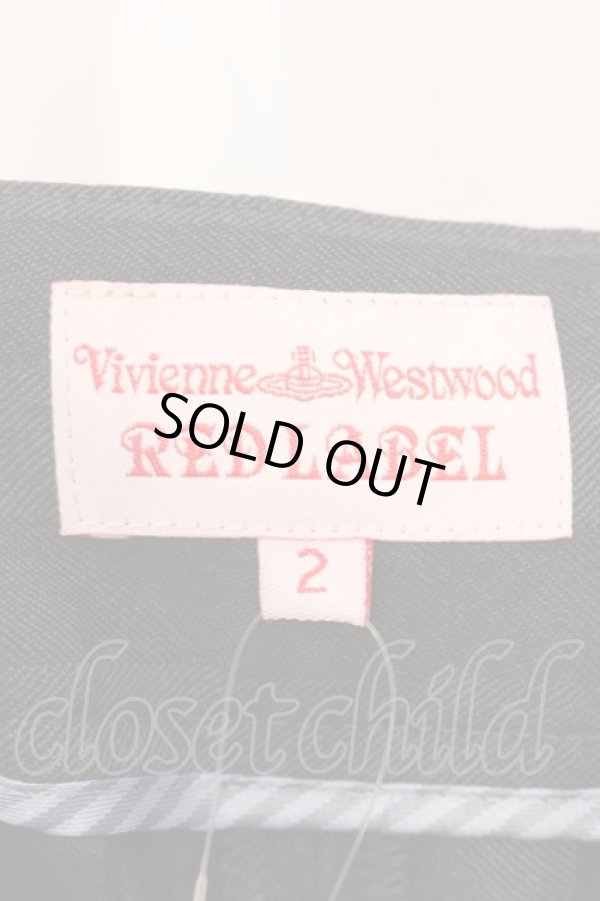 画像5: ヴィヴィアンウエストウッド 中古 / ストライプクロップドワイドパンツ 2 ブラック  O-25-02-09-053-pa-YM-OS (5)