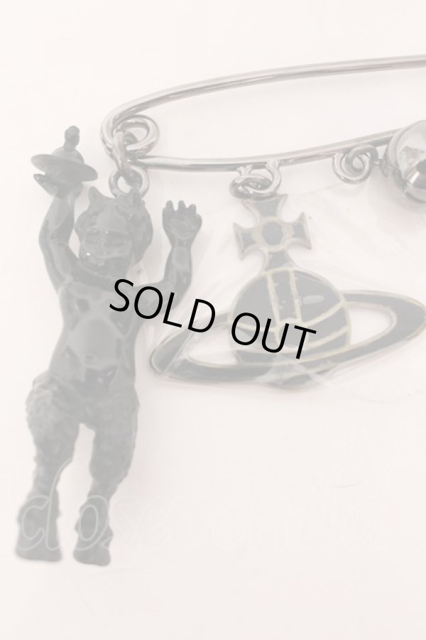 画像2: ヴィヴィアンウエストウッド 中古 / GIANT SATYR SAFETY PINS  ブラック  O-25-02-09-010-ac-YM-OS (2)