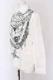画像2: ヴィヴィアンウエストウッド 中古 / スクイブルネックレスプリントシャツ 2 ホワイト  O-25-02-23-028-bl-YM-OS (2)