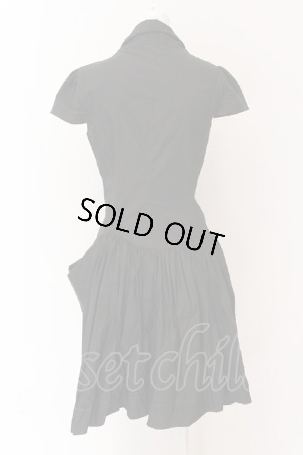 画像3: ヴィヴィアンウエストウッド 中古 / ハーフZIPフレアーワンピース 2 ブラック  O-25-02-23-084-op-IG-OS (3)