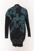 画像3: ヴィヴィアンウエストウッド 中古 / オーブフラワーロングカーディガン 2 ブラック×ターコイズ  O-25-02-23-090-to-IG-ZH (3)