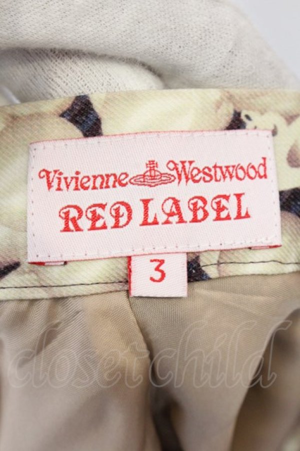 画像4: ヴィヴィアンウエストウッド 中古 / パールネックレスプリントスカート 3 パープルxアイボリー  O-25-02-23-122-sk-YM-ZH (4)