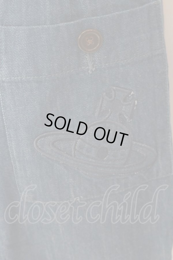 画像3: ヴィヴィアンウエストウッド 中古 / コットンストレッチデニムサルエルパンツ 1 インディゴ  O-25-02-23-123-pa-YM-ZH (3)