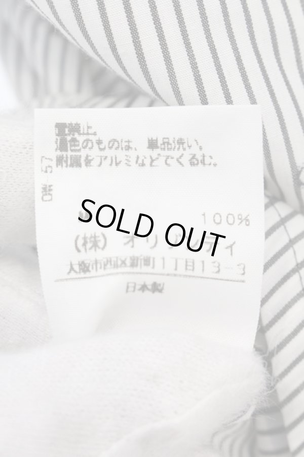 画像4: ヴィヴィアンウエストウッド 中古 / オーブストライプ半袖ボウタイブラウス 2 ブルー  O-25-02-23-015-bl-YM-OS (4)