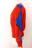 画像3: ヴィヴィアンウエストウッド 中古 / Johnstons of Elginコラボニットカーディガン XS レッドｘブルー  O-25-03-09-017-to-YM-ZH (3)
