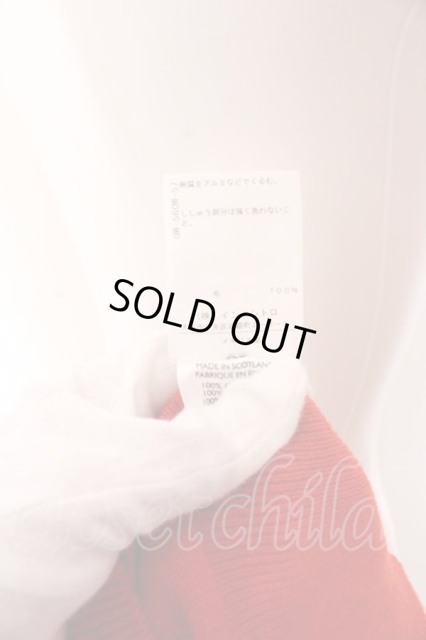 画像8: ヴィヴィアンウエストウッド 中古 / Johnstons of Elginコラボニットカーディガン XS レッドxブルー  O-25-03-09-017-to-YM-ZH (8)