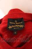 画像6: ANGLOMANIA 中古 / 単色オーブ刺繍リブカーディガン S レッド  O-25-03-09-018-to-YM-OS (6)