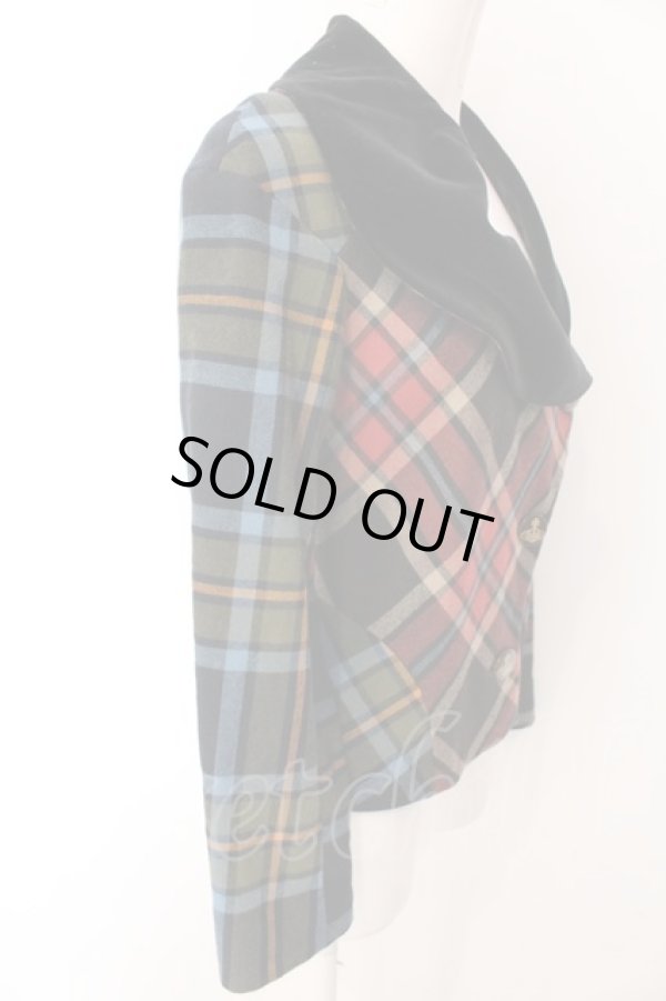 画像3: ヴィヴィアンウエストウッド 中古 / ユニバーサルチェックジャケット 2 マルチ  O-25-03-09-025-jc-YM-OS (3)