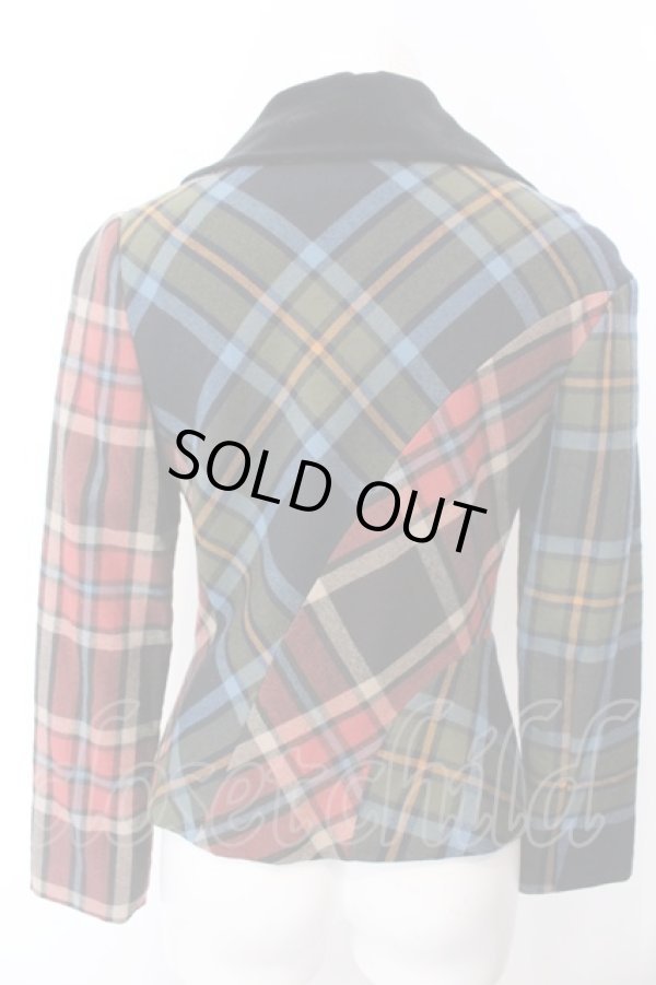 画像6: ヴィヴィアンウエストウッド 中古 / ユニバーサルチェックジャケット 2 マルチ  O-25-03-09-025-jc-YM-OS (6)