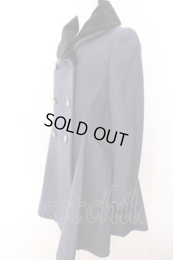 画像2: ヴィヴィアンウエストウッド 中古 / ファー付キAラインコート 3 ネイビー  O-25-03-09-001-co-YM-ZH (2)