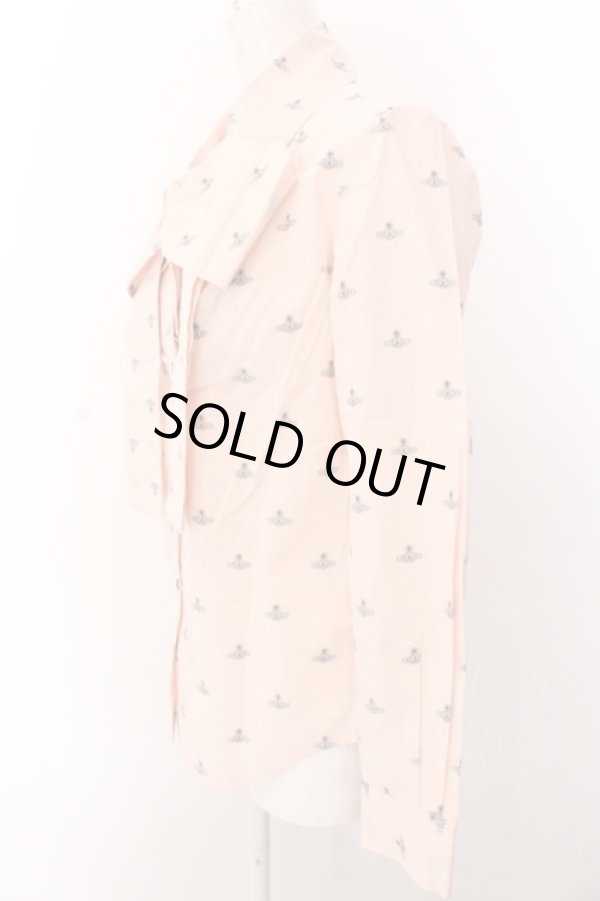 画像2: ヴィヴィアンウエストウッド 中古 / オーブドットタイフロントシャツ 2 ピンク  O-25-03-09-029-bl-YM-OS (2)