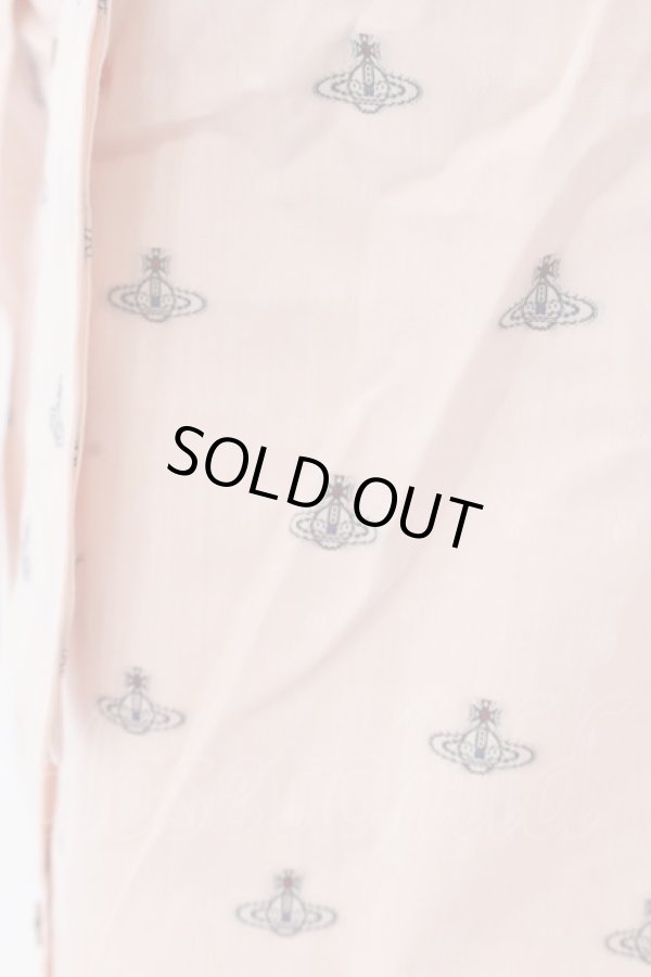 画像3: ヴィヴィアンウエストウッド 中古 / オーブドットタイフロントシャツ 2 ピンク  O-25-03-09-029-bl-YM-OS (3)