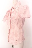 画像3: ヴィヴィアンウエストウッド 中古 / ジャガード半袖ボウタイブラウス 2 ピンク  O-25-03-09-030-bl-YM-OS (3)