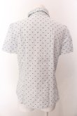 画像6: ヴィヴィアンウエストウッド 中古 / マイクロオーブストライプ半袖ブラウス 3 サックス  O-25-03-09-031-bl-YM-OS (6)