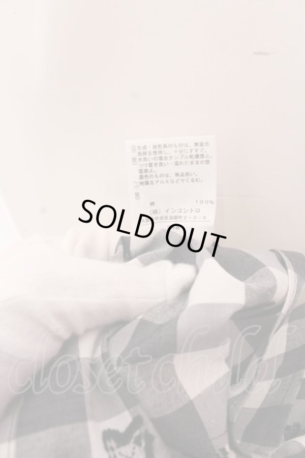 画像7: ヴィヴィアンウエストウッド 中古 / ブロックチェックオーブリボンブラウス 2 グレー  O-25-03-09-033-bl-YM-OS (7)