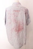 画像5: ヴィヴィアンウエストウッド 中古 / 半袖ストライプブラウス 2 ブルー  O-25-03-09-034-bl-YM-OS (5)