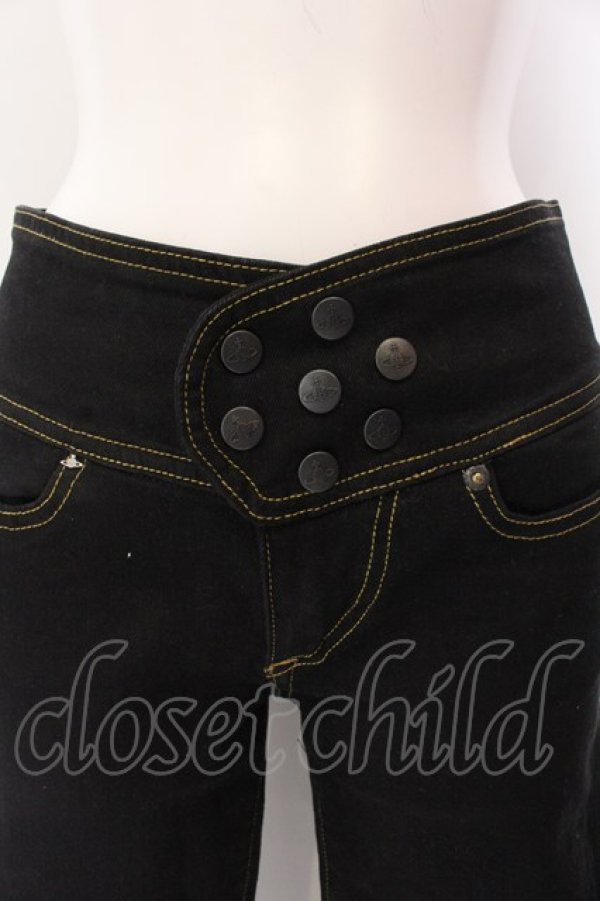 画像2: ヴィヴィアンウエストウッド Anglomania and Lee 中古 / CLONE JEANS  W27 ブラック  O-25-03-09-042-pa-YM-ZH (2)