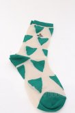 画像2: ヴィヴィアンウエストウッド 中古 / ナイロンメッシュソックス  グリーンｘベージュ  O-25-03-09-054-gd-YM-OS (2)