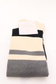 画像2: ヴィヴィアンウエストウッド 中古 / デザインニットソックス 22.5-24.5 グレーｘベージュ  O-25-03-09-064-gd-YM-OS (2)