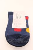 画像2: ヴィヴィアンウエストウッド 中古 / デザインソックス 22.5-24.5 ネイビーｘブルー  O-25-03-09-076-gd-YM-OS (2)