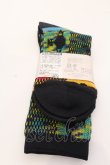 画像2: ヴィヴィアンウエストウッド 中古 / デザインソックス 23-25 ブラックｘマルチ  O-25-03-09-077-gd-YM-OS (2)