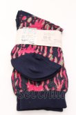 画像2: ヴィヴィアンウエストウッド 中古 / ナイロンメッシュソックス 23-24 ネイビーｘグリーンｘピンク  O-25-03-09-091-gd-YM-OS (2)