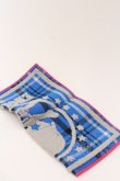 画像2: ヴィヴィアンウエストウッド 中古 / タオルハンカチ  ブルーｘスカルタータン  O-25-03-09-101-gd-YM-OS (2)