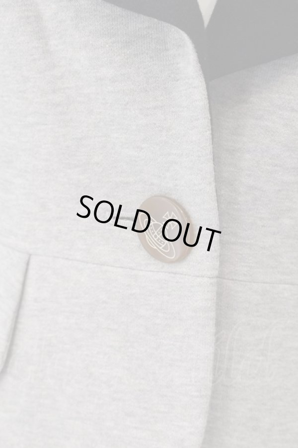 画像2: ヴィヴィアンウエストウッド 中古 / スウェットラブジャケット 2 グレーxブラック  O-25-03-09-007-jc-YM-OS (2)