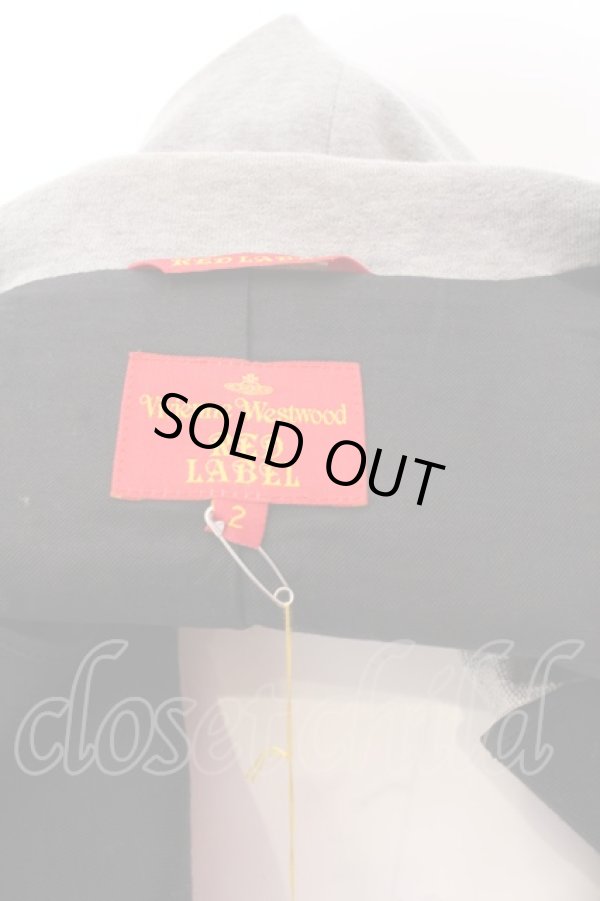 画像7: ヴィヴィアンウエストウッド 中古 / スウェットラブジャケット 2 グレーxブラック  O-25-03-09-007-jc-YM-OS (7)