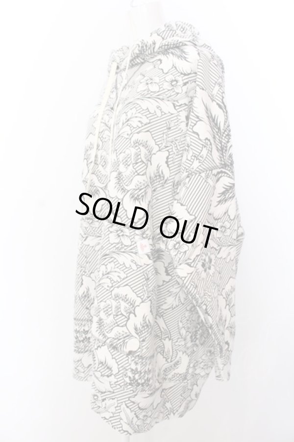 画像2: ヴィヴィアンウエストウッド 中古 / ボタニカル総柄BIGフーディー パーカー 00 グレー  O-25-03-09-010-jc-YM-OS (2)