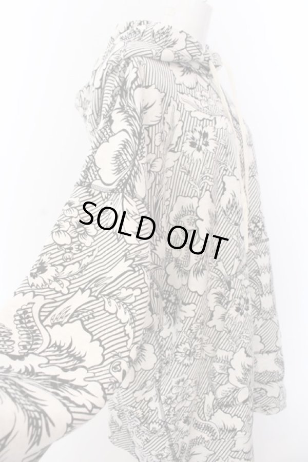 画像4: ヴィヴィアンウエストウッド 中古 / ボタニカル総柄BIGフーディー パーカー 00 グレー  O-25-03-09-010-jc-YM-OS (4)