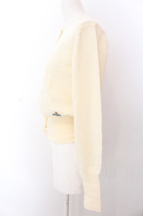 画像3: ヴィヴィアンウエストウッド 中古 / カラーオーブ刺繍カーディガン S ホワイト  O-25-03-09-012-to-YM-ZI (3)