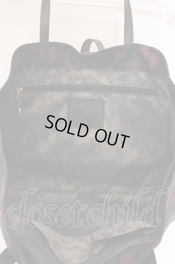画像4: ヴィヴィアンウエストウッド 中古 / TOULON BAG バッグ  ORB×レッド・ブルー  O-25-03-16-023-ba-IG-OS (4)
