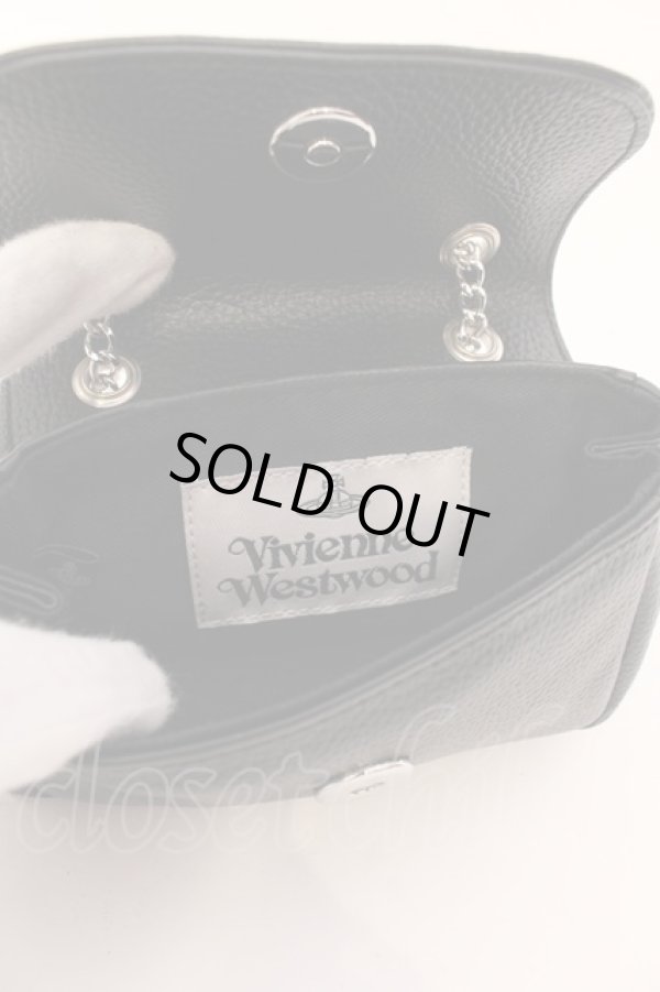 画像4: ヴィヴィアンウエストウッド 中古 / SMALL PURSE CHAIN ミニバッグ  ブラックｘシルバー  O-25-03-16-025-ba-YM-ZH (4)